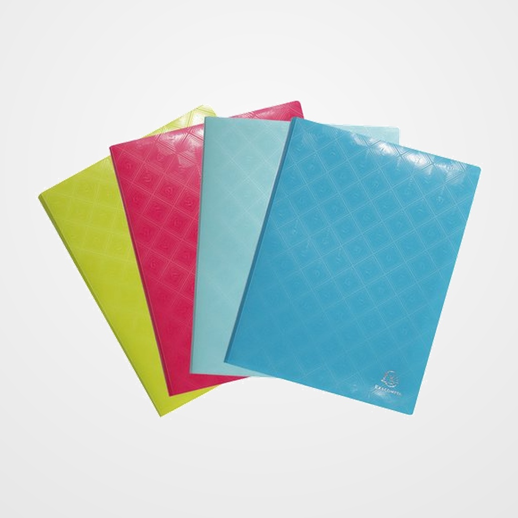 CARPETA FUNDAS (TARIFARIO) EXACOMPTA 1928 PP SEMI-RIGIDO OPACO A4 20 F. SURTIDO (4 col.)