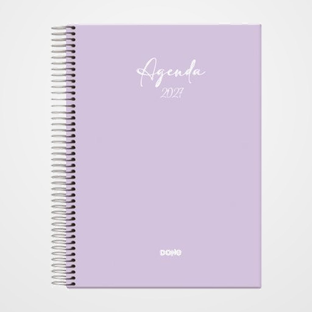 AGENDA ANUAL (2027) DOHE SERENITY ESPIRAL tapa EXTRA 140x200 D/P MORADO