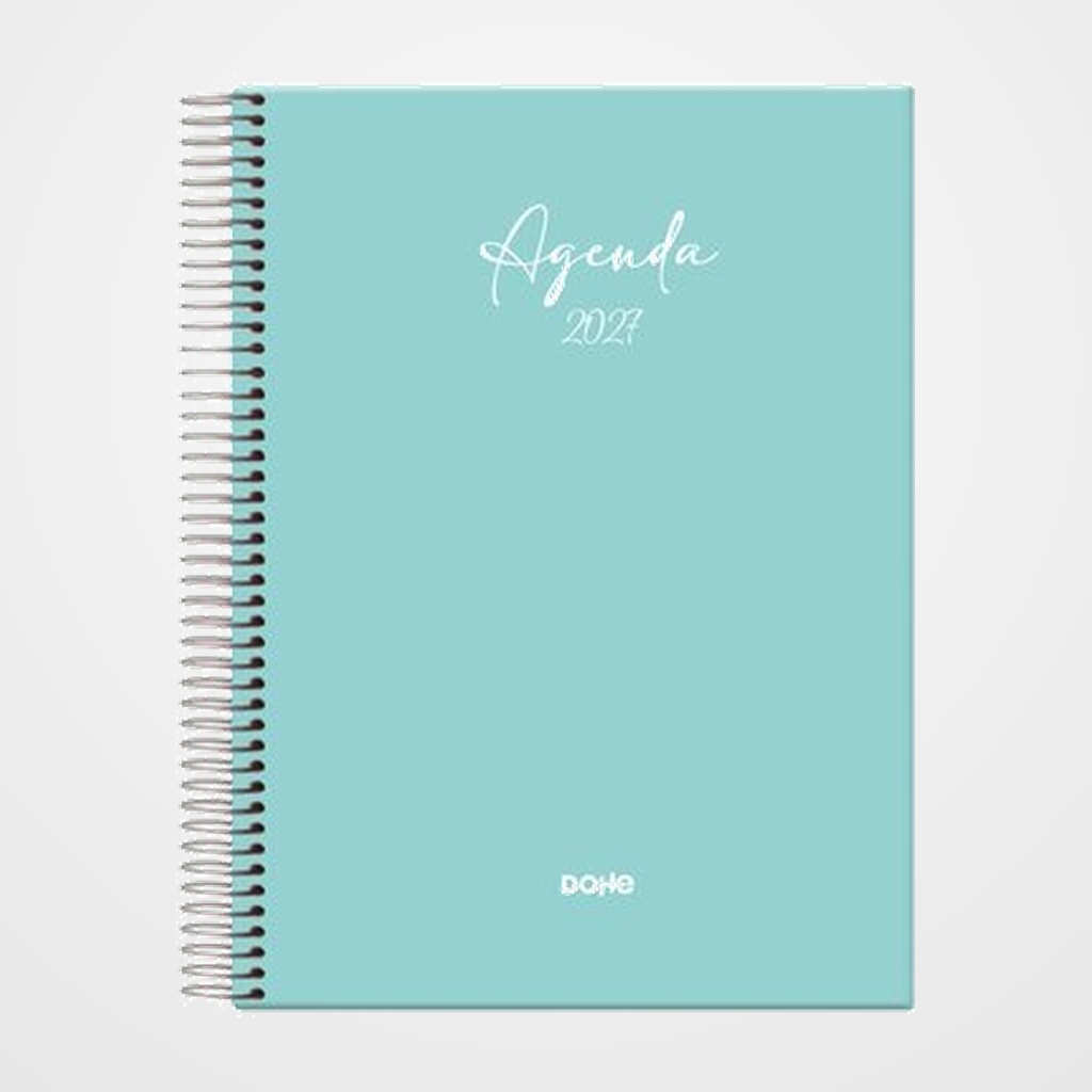 AGENDA ANUAL (2027) DOHE SERENITY ESPIRAL tapa EXTRA 140x200 D/P VERDE