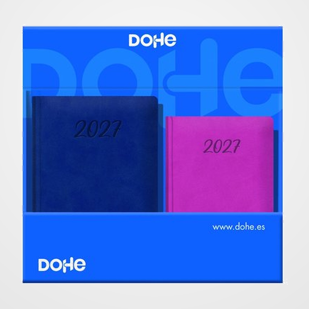AGENDA ANUAL (2027) DOHE SURTIDO EXPOSITOR DE 14 9x SAMBA 150x210 D/P  4x MANAOS 170x240 D/P