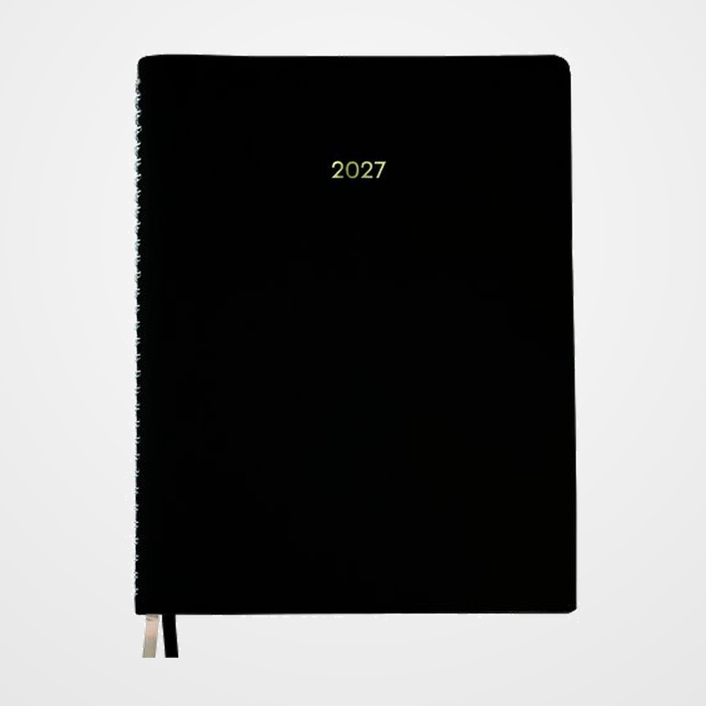 AGENDA ANUAL (2027) DOHE ZENITH WIRE-O tapa FLEXIBLE POLIPIEL 210x280 S/V NEGRO