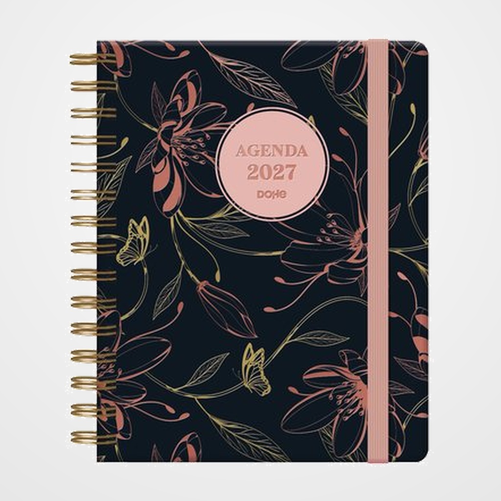 AGENDA ANUAL (2027) EDEN WIRE-O tapa EXTRA 160x210 S/V NEGRO