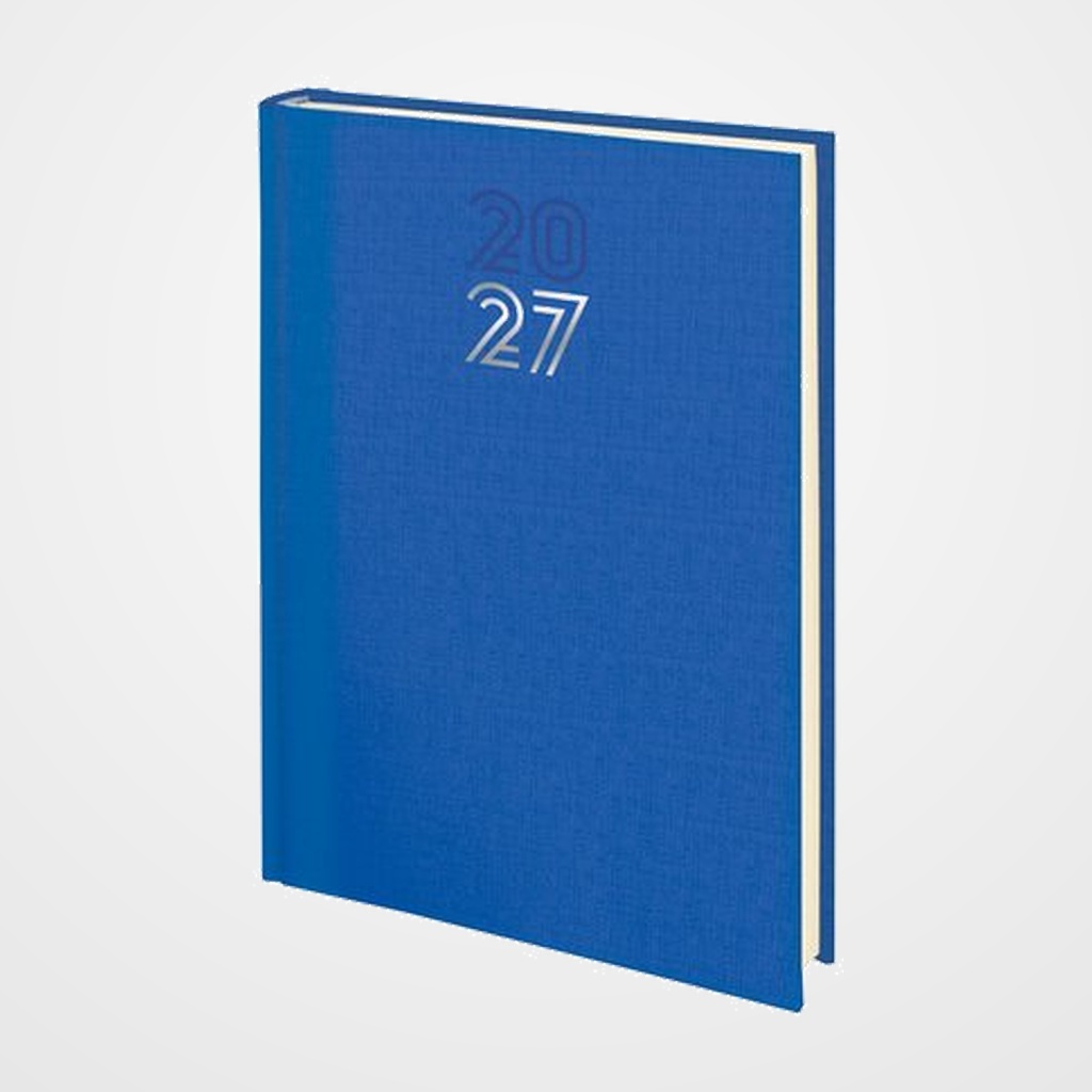 AGENDA ANUAL (2027) EDEUSTO APRICA COSIDA tapa ACOLCHADA E08 145x205 D/P AZUL (D21)