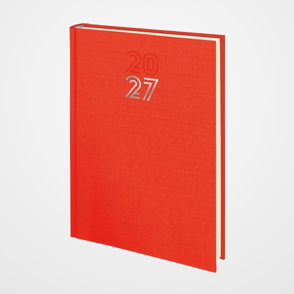 AGENDA ANUAL (2027) EDEUSTO APRICA COSIDA tapa ACOLCHADA E08 145x205 D/P NARANJA (D26)
