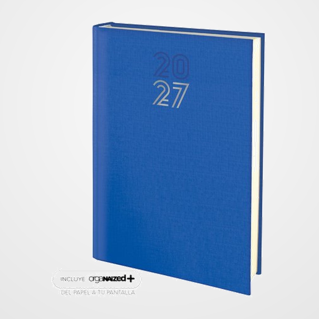 AGENDA ANUAL (2027) EDEUSTO APRICA COSIDA tapa ACOLCHADA E11 170x240 D/P AZUL (D21)