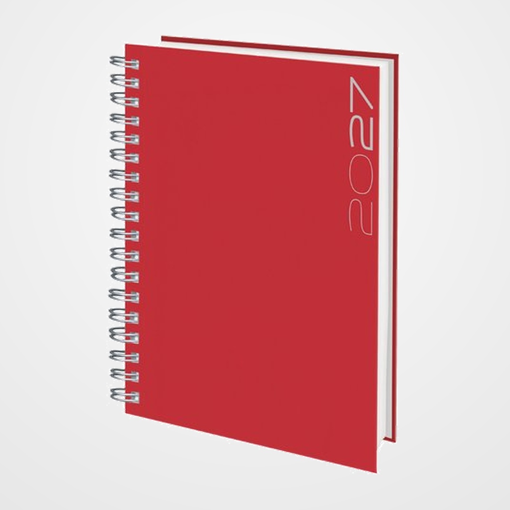 AGENDA ANUAL (2027) EDEUSTO MATRA BETA WIRE-O tapa DURA D13 166x240 D/P ROJO (546)