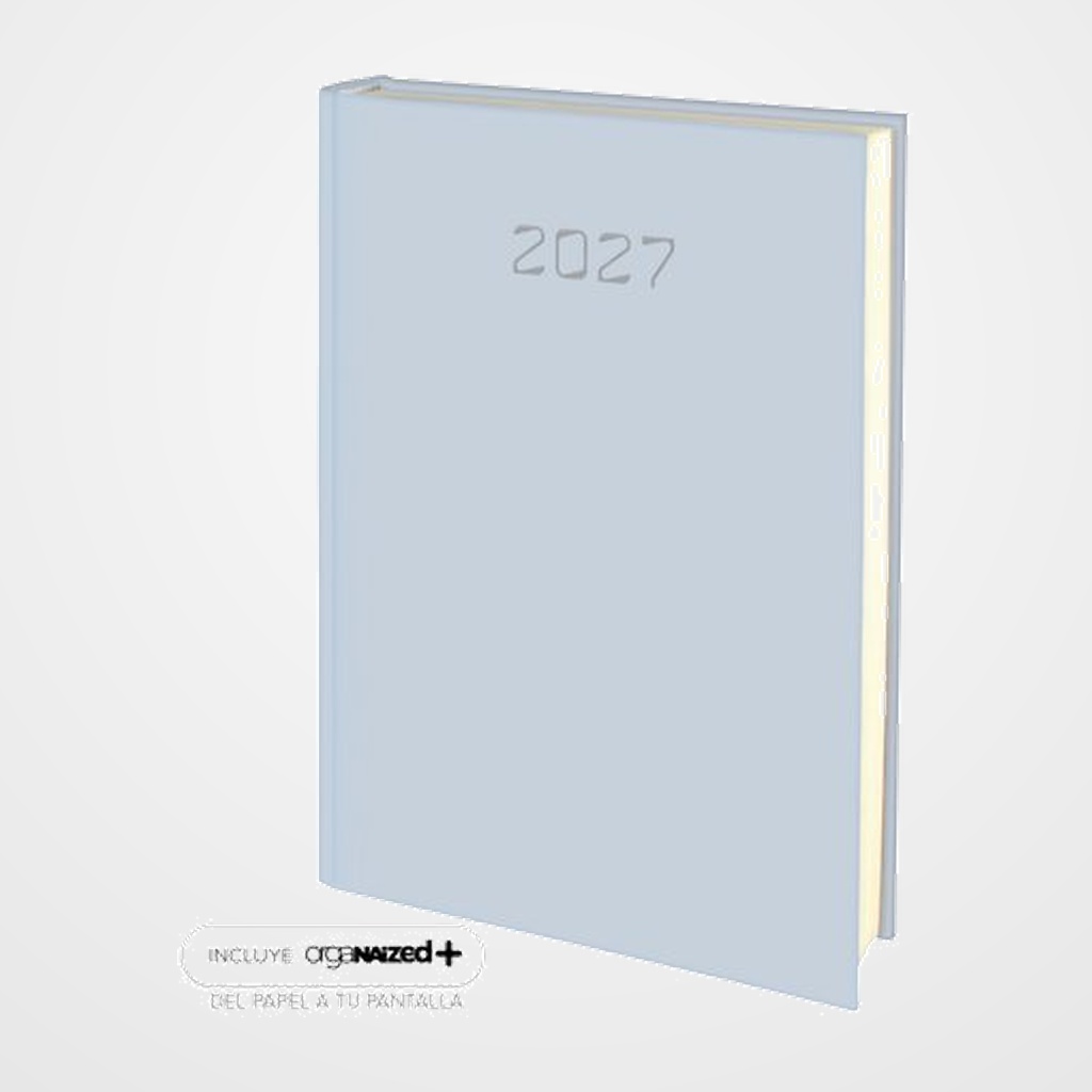 AGENDA ANUAL (2027) EDEUSTO PONZA COSIDA tapa ACOLCHADA E11 170x240 D/P AZUL (E81)