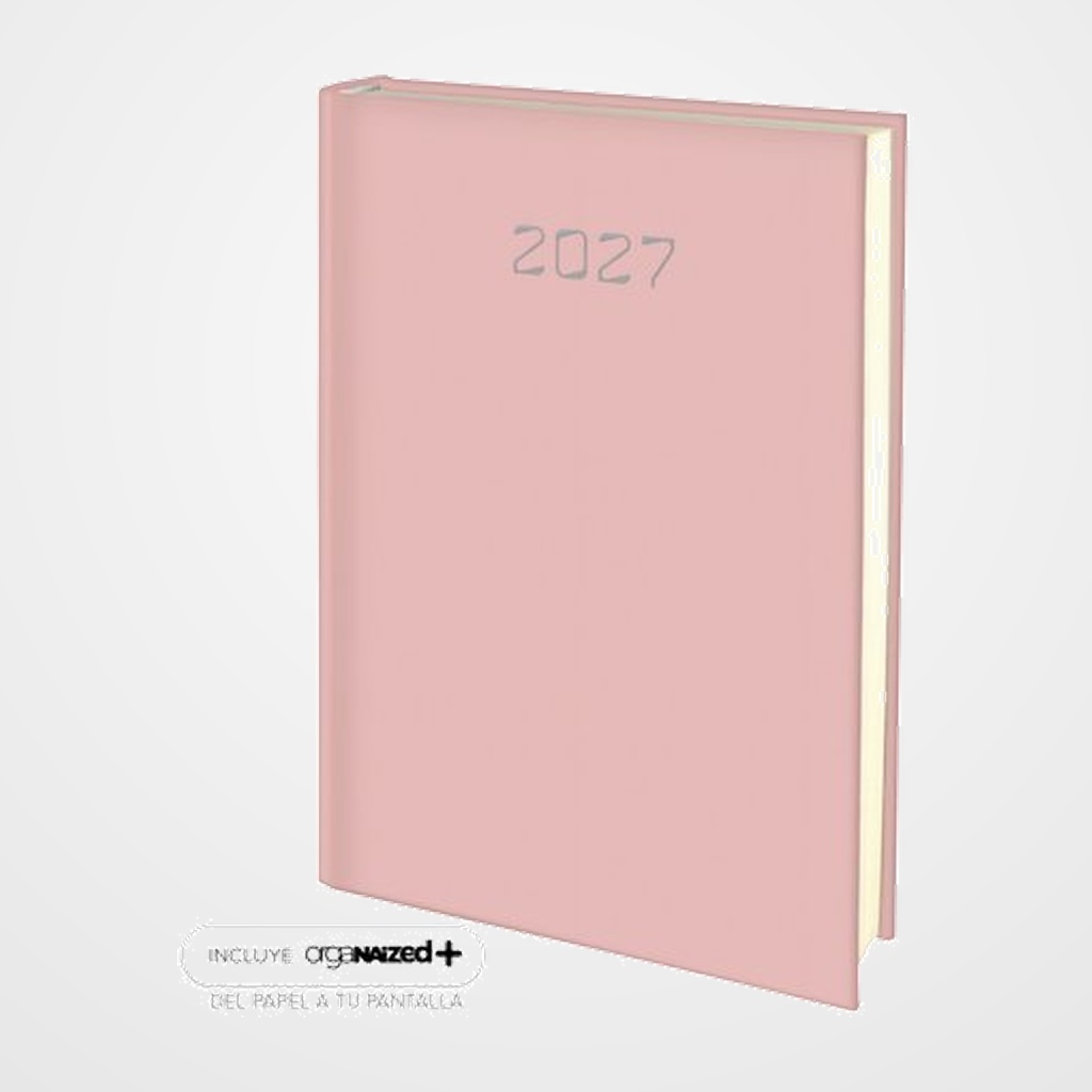 AGENDA ANUAL (2027) EDEUSTO PONZA COSIDA tapa ACOLCHADA E11 170x240 D/P ROJO (E84)