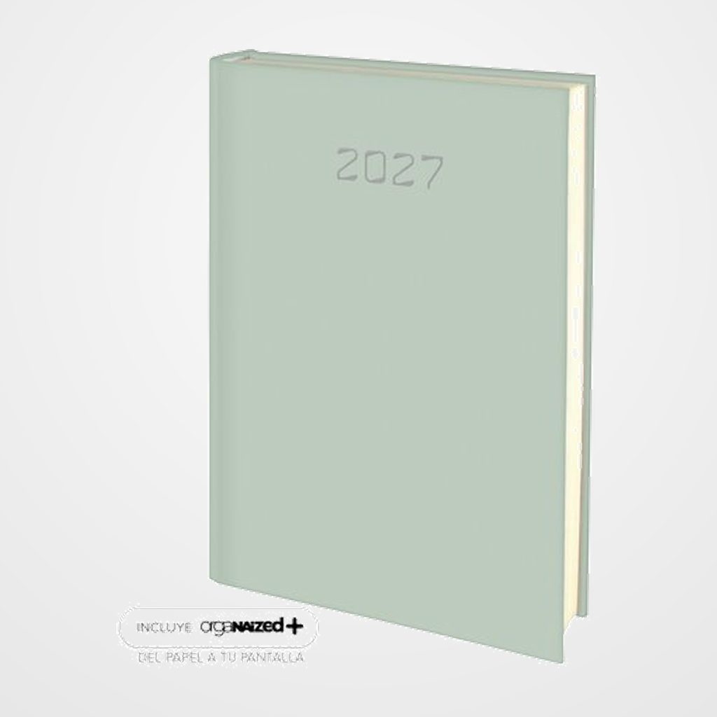 AGENDA ANUAL (2027) EDEUSTO PONZA COSIDA tapa ACOLCHADA E11 170x240 D/P VERDE (E82)