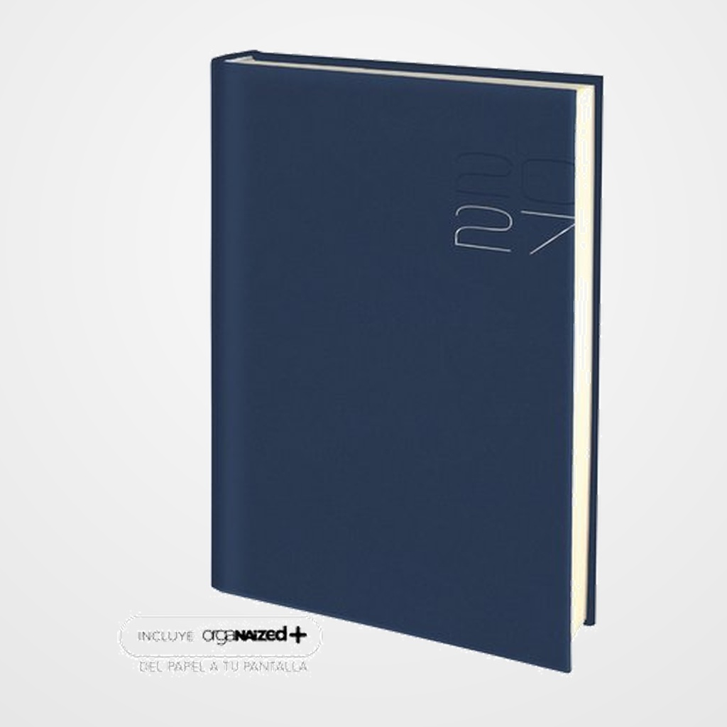 AGENDA ANUAL (2027) EDEUSTO POSITANO COSIDA tapa ACOLCHADA E11 170x240 D/P AZUL OSCURO (C09)