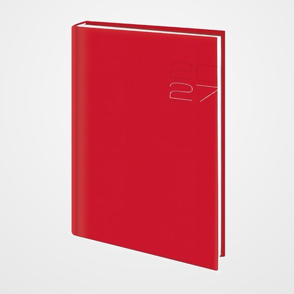 AGENDA ANUAL (2027) EDEUSTO POSITANO COSIDA tapa ACOLCHADA E15 170x240 S/V ROJO (C20)