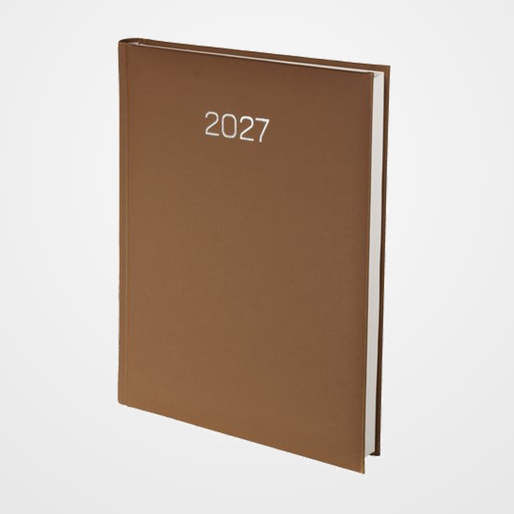 AGENDA ANUAL (2027) EDEUSTO PREMIUM COSIDA tapa ACOLCHADA D07 145x205 D/P MARRON (C28)