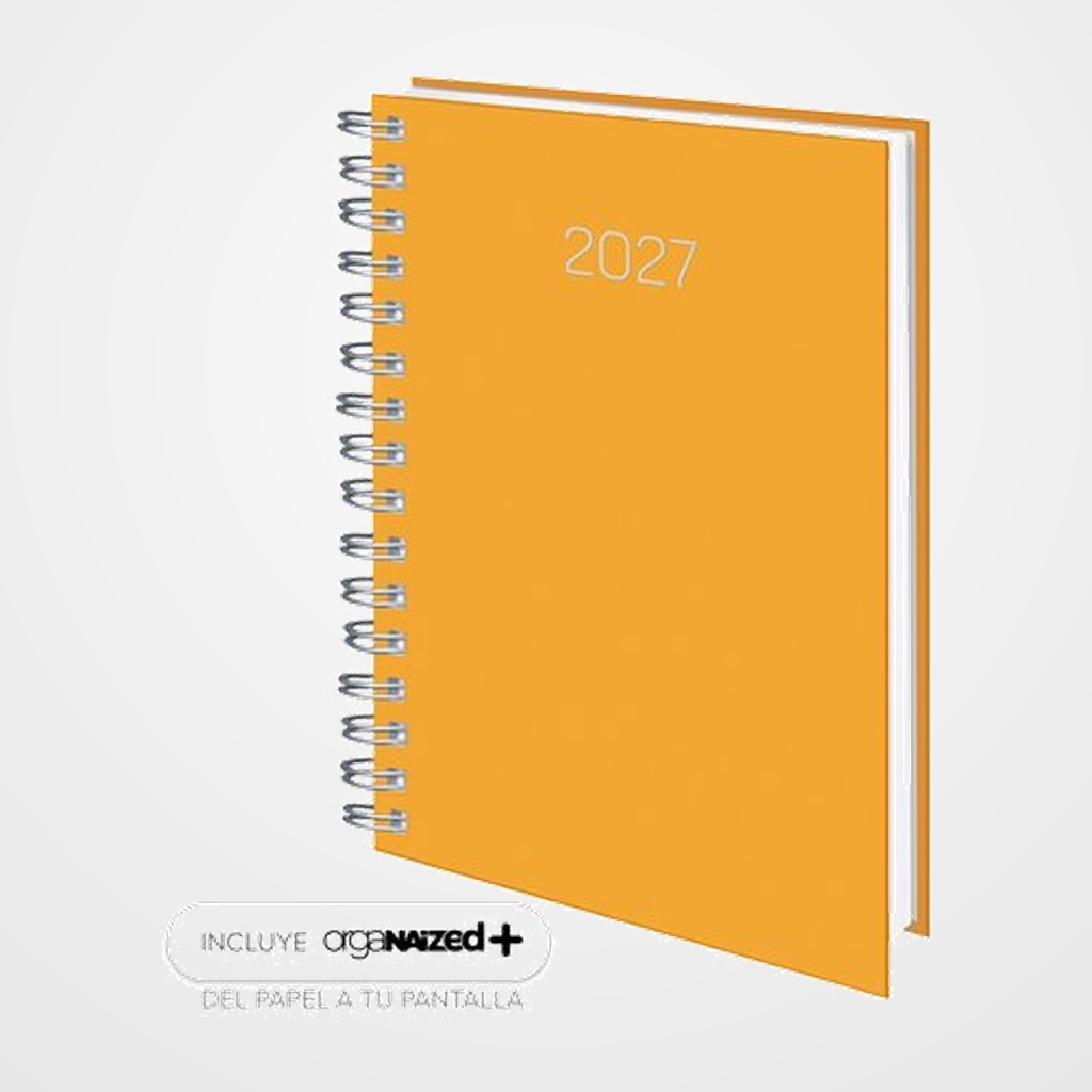 AGENDA ANUAL (2027) EDEUSTO PREMIUM WIRE-O tapa DURA D08 141x205 D/P AMARILLO (176)