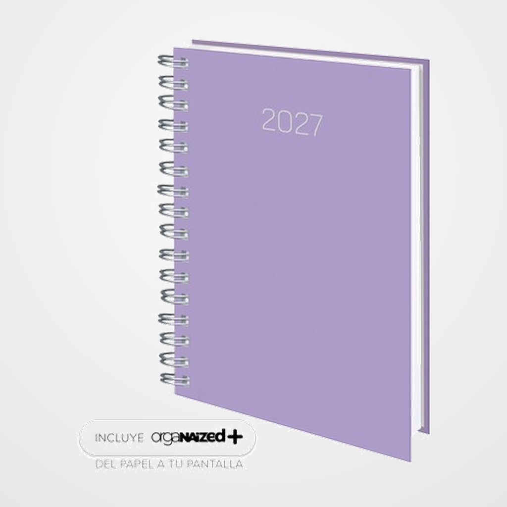 AGENDA ANUAL (2027) EDEUSTO PREMIUM WIRE-O tapa DURA D08 141x205 D/P LILA (573)