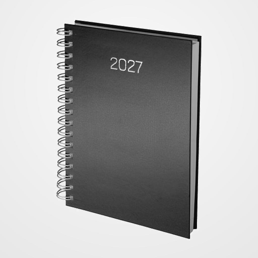 AGENDA ANUAL (2027) EDEUSTO PREMIUM WIRE-O tapa DURA D08 141x205 D/P NEGRO (C01)