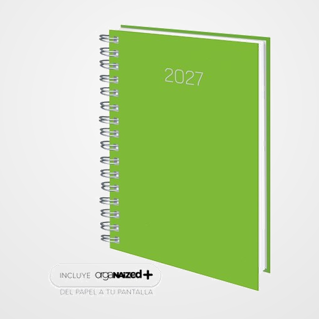 AGENDA ANUAL (2027) EDEUSTO PREMIUM WIRE-O tapa DURA D08 141x205 D/P VERDE (179)