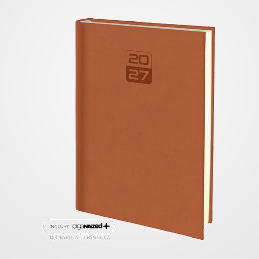 AGENDA ANUAL (2027) EDEUSTO TUCSON COSIDA tapa ACOLCHADA E11 170x240 D/P MARRON (455)