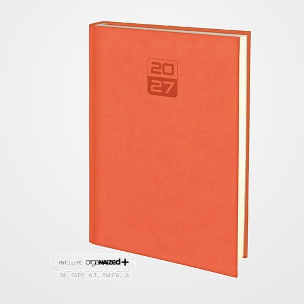 AGENDA ANUAL (2027) EDEUSTO TUCSON COSIDA tapa ACOLCHADA E11 170x240 D/P NARANJA (452)