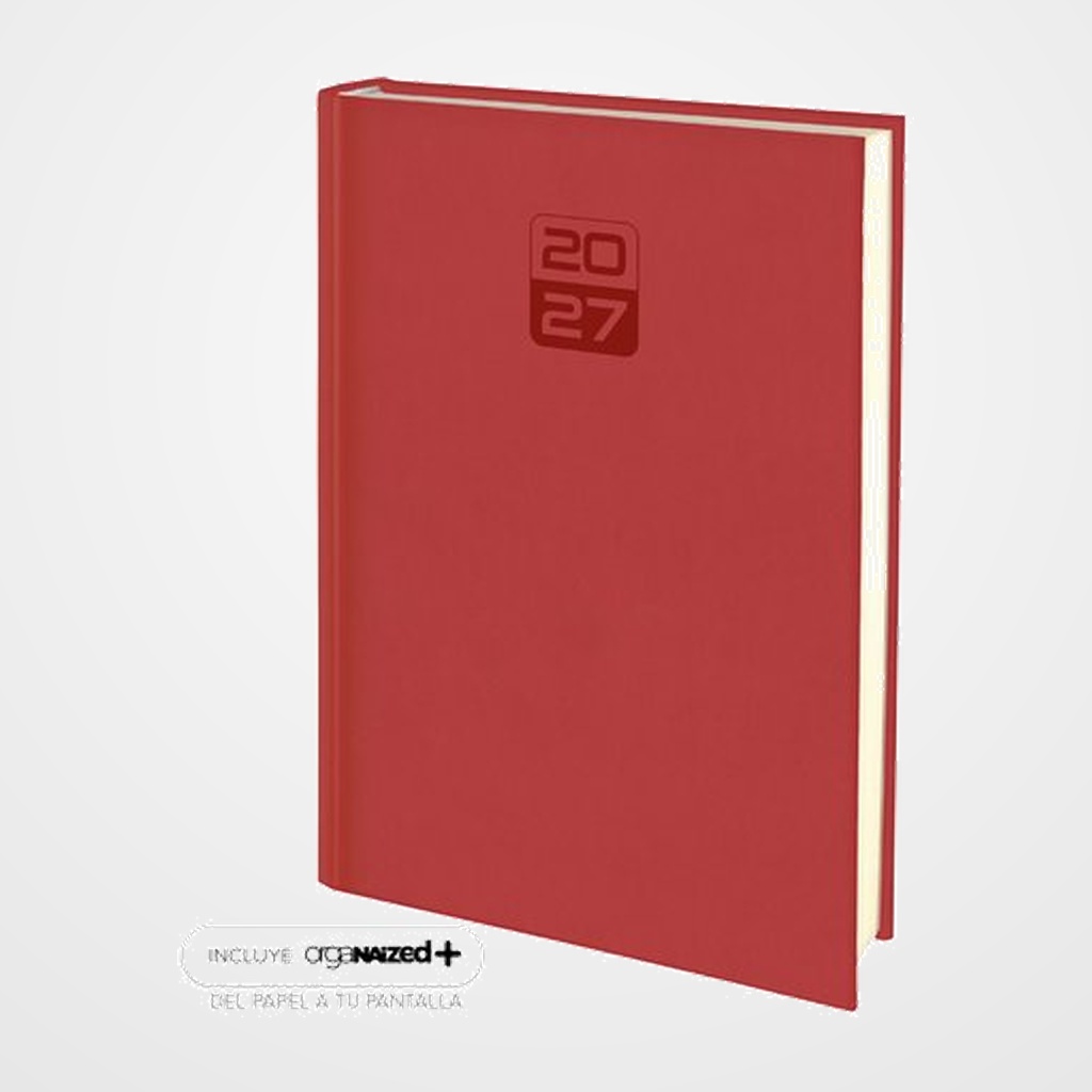 AGENDA ANUAL (2027) EDEUSTO TUCSON COSIDA tapa ACOLCHADA E11 170x240 D/P ROJO (757)