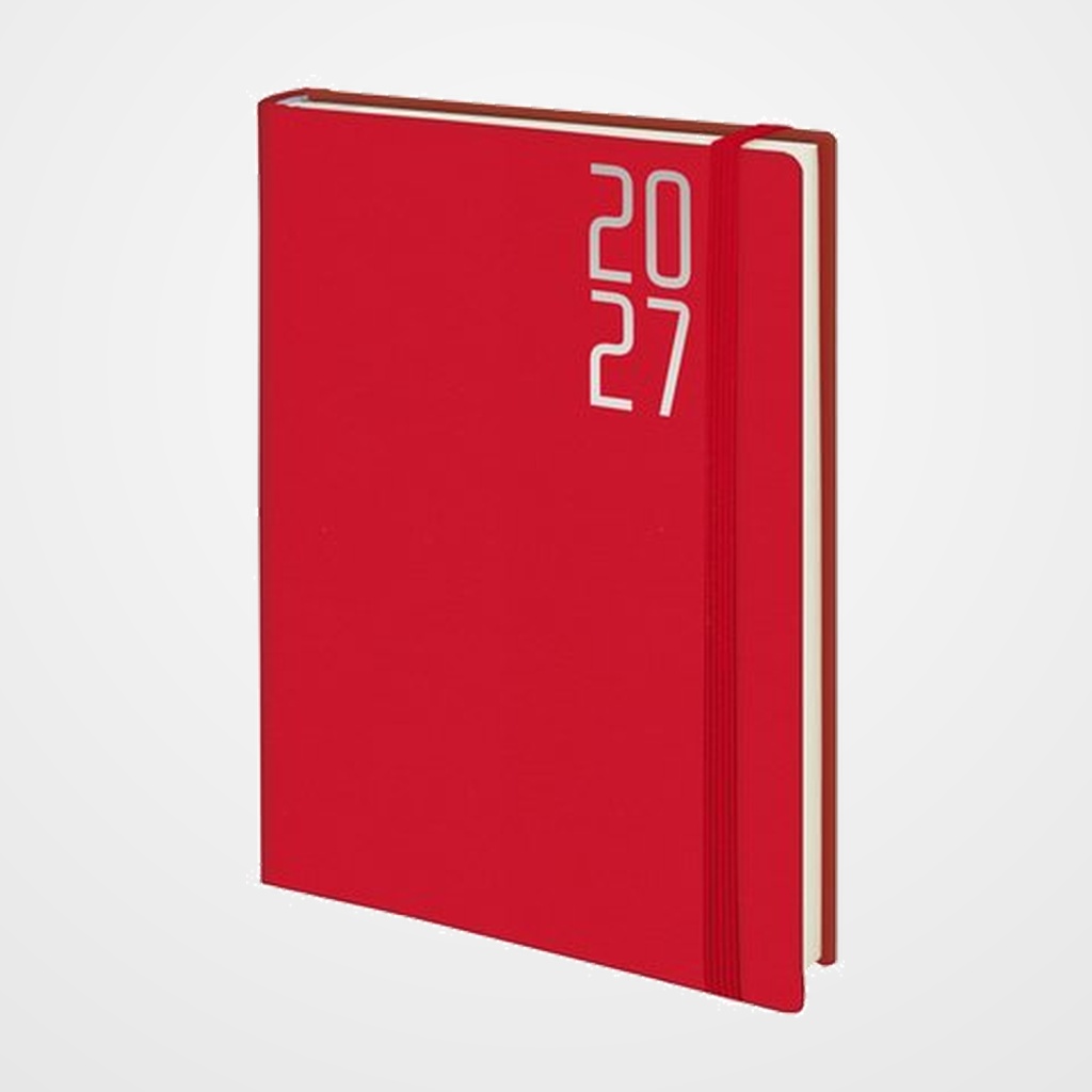 AGENDA ANUAL (2027) EDEUSTO WINNER COSIDA tapa DURA con GOMA E08 145x205 D/P ROJO (C20)