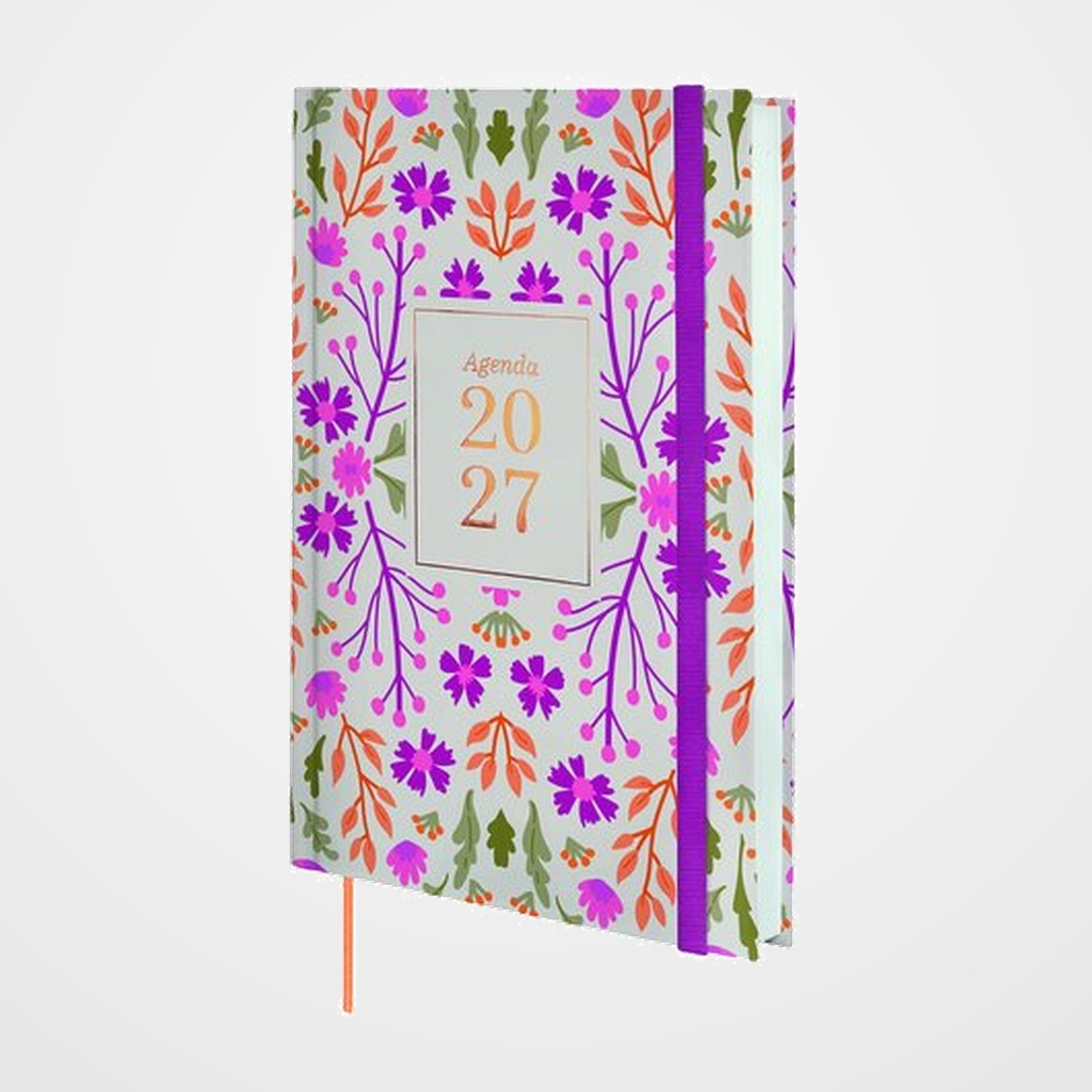 AGENDA ANUAL (2027) FINOCAM DYNAMIC BERLIN COSIDA tapa ACOLCHADA con GOMA Y10 140x204 D/P HOJAS