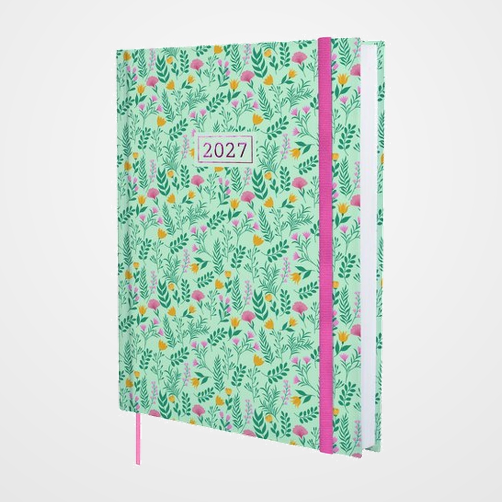 AGENDA ANUAL (2027) FINOCAM DYNAMIC BERLIN COSIDA tapa ACOLCHADA con GOMA Y12 210x270 D/P TRIGO