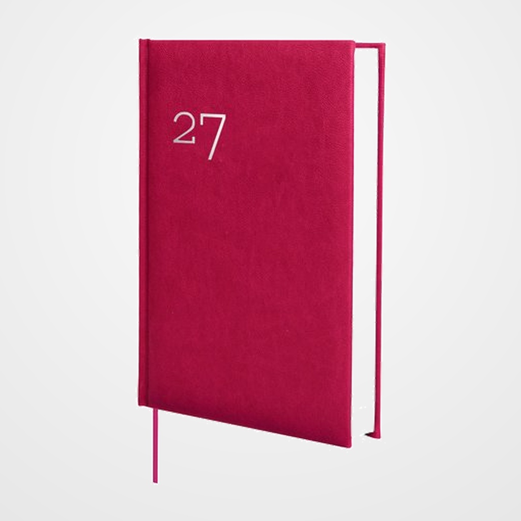 AGENDA ANUAL (2027) FINOCAM DYNAMIC MILANO COSIDA tapa ACOLCHADA Y10 140x204 D/P BURDEOS