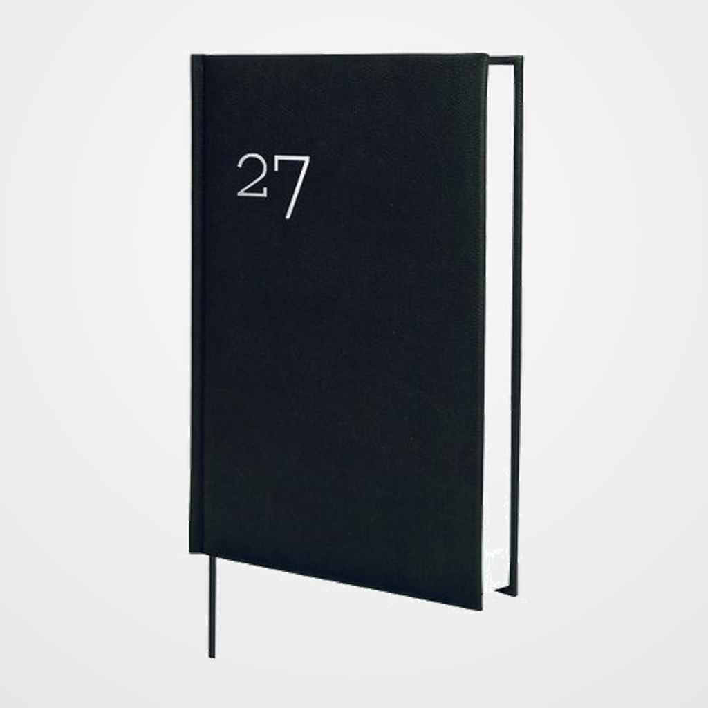 AGENDA ANUAL (2027) FINOCAM DYNAMIC MILANO COSIDA tapa ACOLCHADA Y10 140x204 D/P NEGRO