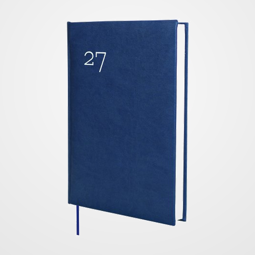 AGENDA ANUAL (2027) FINOCAM DYNAMIC MILANO COSIDA tapa ACOLCHADA Y11 165x240 D/P AZUL