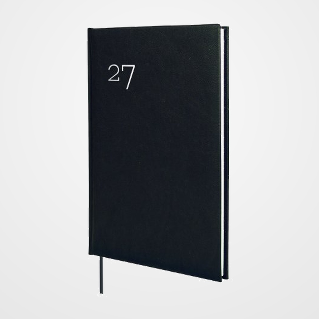 AGENDA ANUAL (2027) FINOCAM DYNAMIC MILANO COSIDA tapa ACOLCHADA Y11 165x240 S/V NEGRO