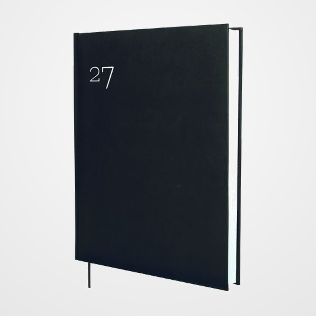 AGENDA ANUAL (2027) FINOCAM DYNAMIC MILANO COSIDA tapa ACOLCHADA Y12 210x270 D/P NEGRO
