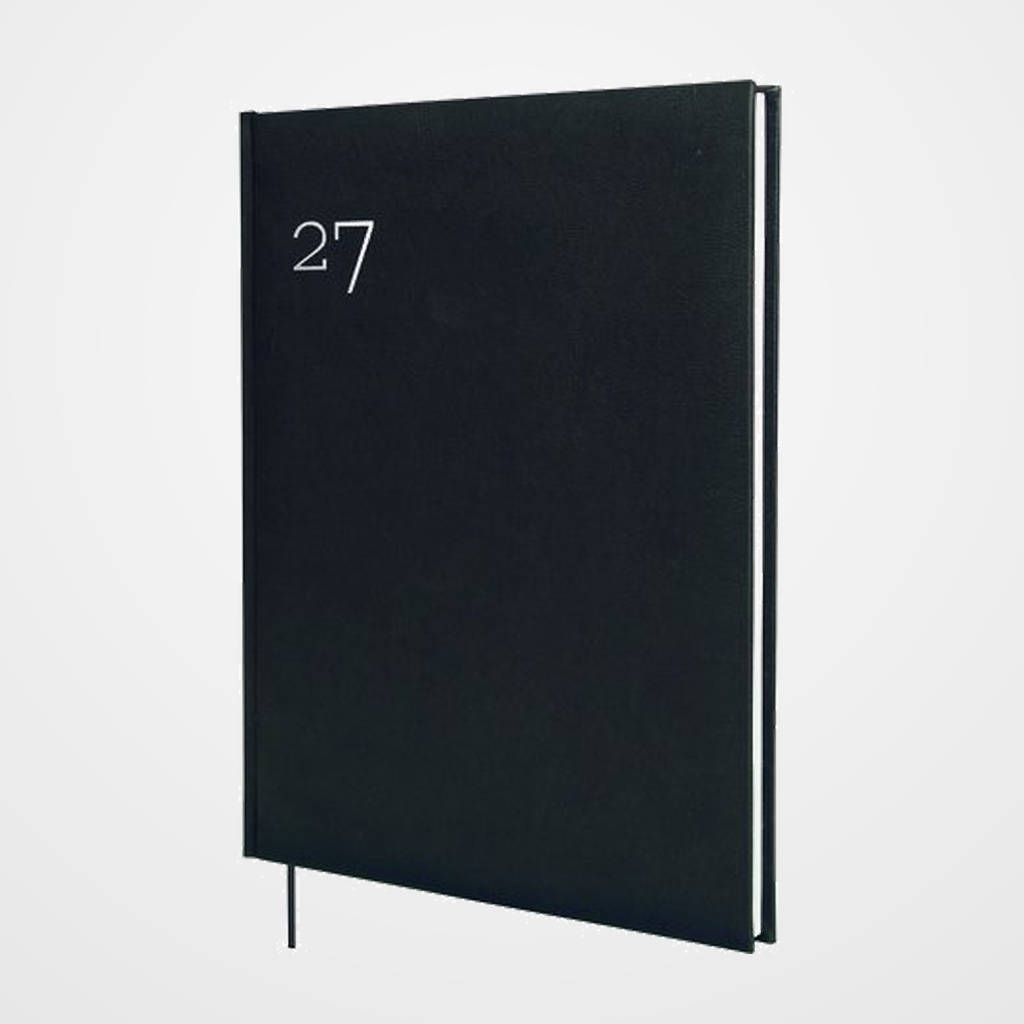 AGENDA ANUAL (2027) FINOCAM DYNAMIC MILANO COSIDA tapa ACOLCHADA Y12 210x270 S/V NEGRO