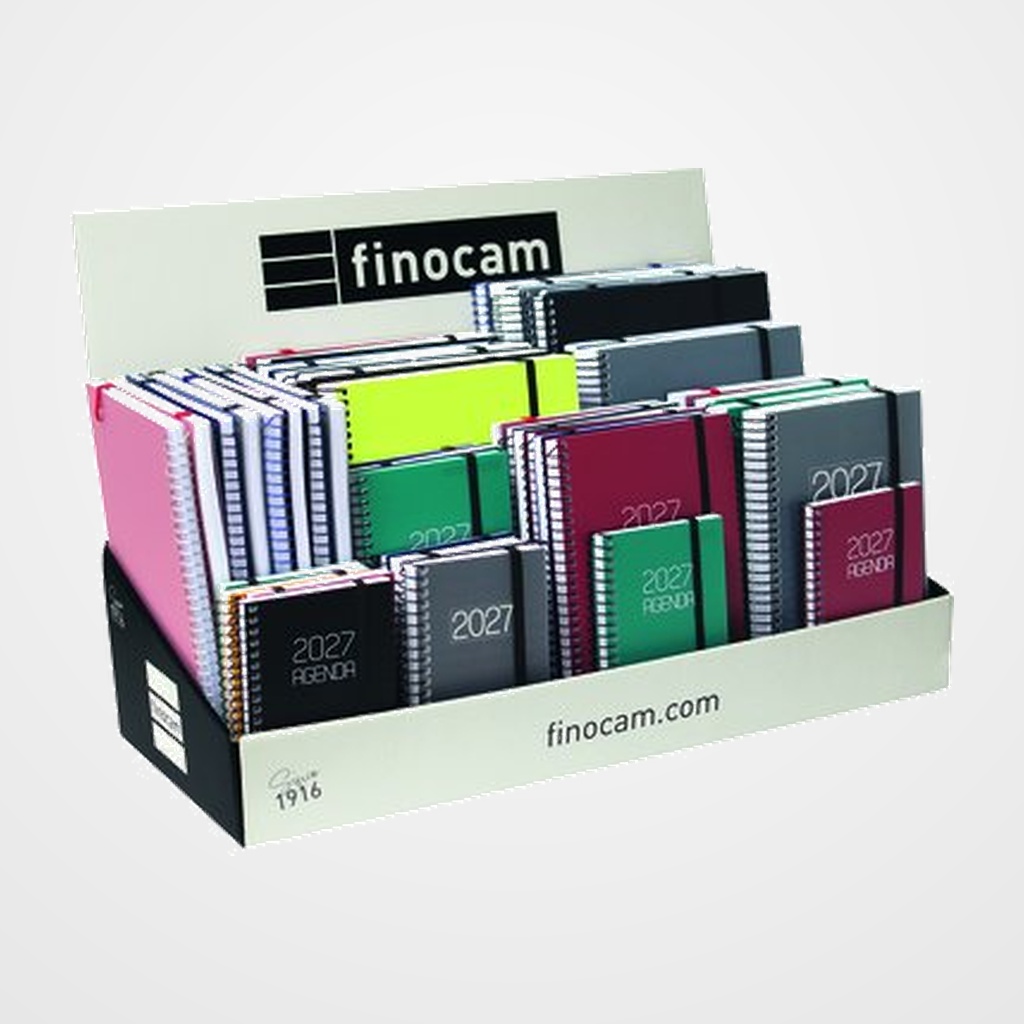 AGENDA ANUAL (2027) FINOCAM ESPIRAL BASICS SURTIDO EXPOSITOR DE 45