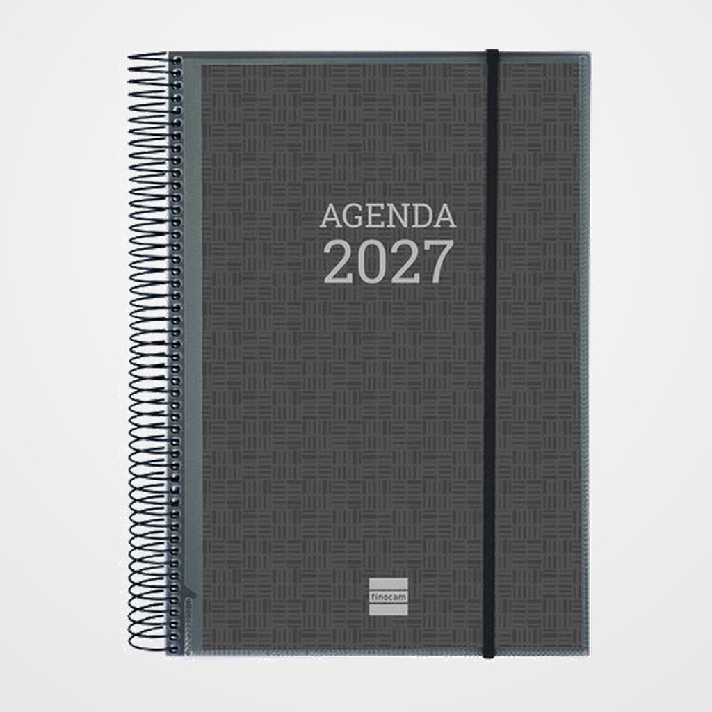 AGENDA ANUAL (2027) FINOCAM ESPIRAL PERSONALIZABLE ESPIRAL tapa PP con GOMA E40 210x297 D/P
