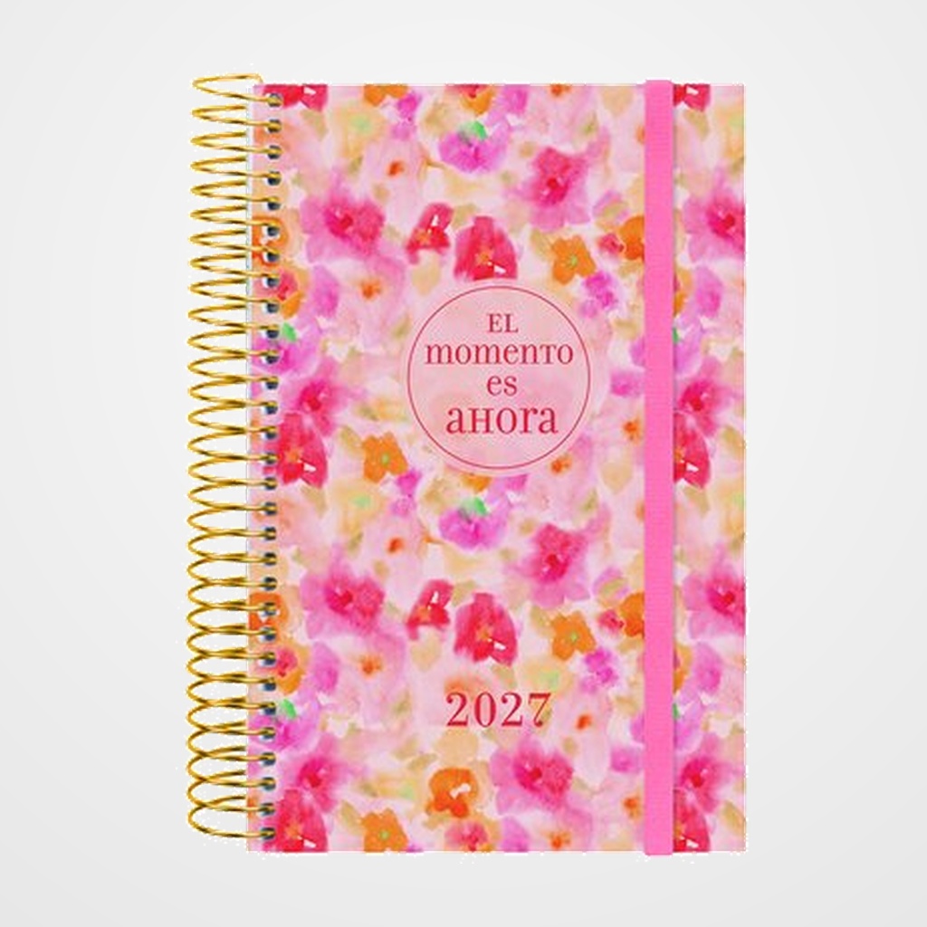 AGENDA ANUAL (2027) FINOCAM ESPIRAL TRENDY  DESIGN COLLECTION ESPIRAL tapa PP con GOMA E5 117x181 D/P AHORA