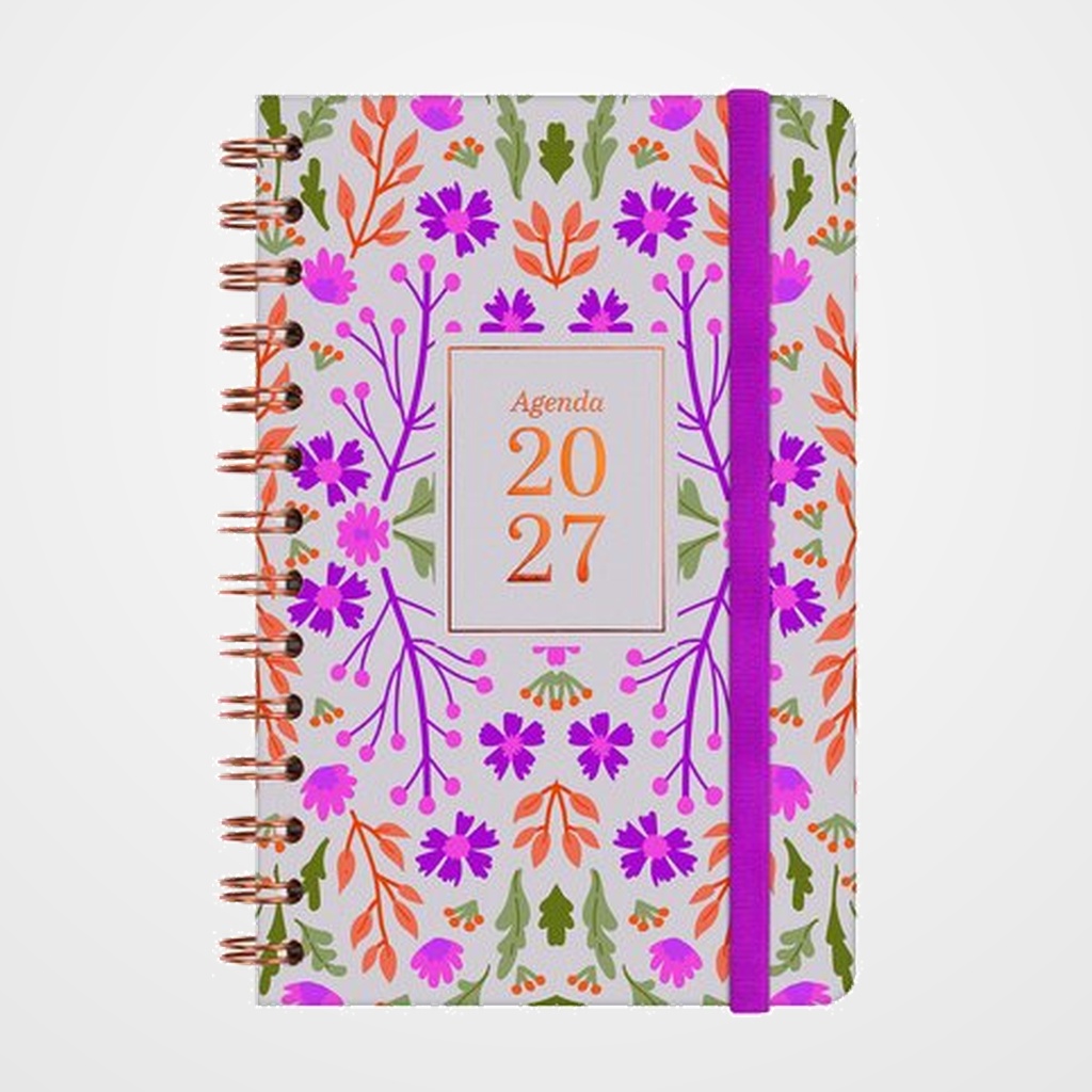 AGENDA ANUAL (2027) FINOCAM ESPIRAL TRENDY YOU WIRE-O tapa EXTRA con GOMA E5 117x181 S/V APAIS. HOJAS