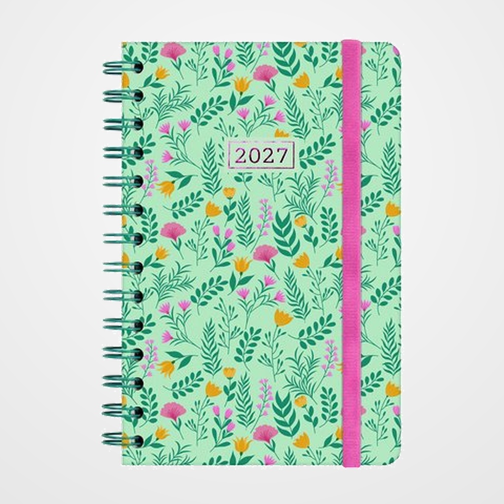 AGENDA ANUAL (2027) FINOCAM ESPIRAL TRENDY YOU WIRE-O tapa EXTRA con GOMA E5 117x181 S/V APAIS. TRIGO