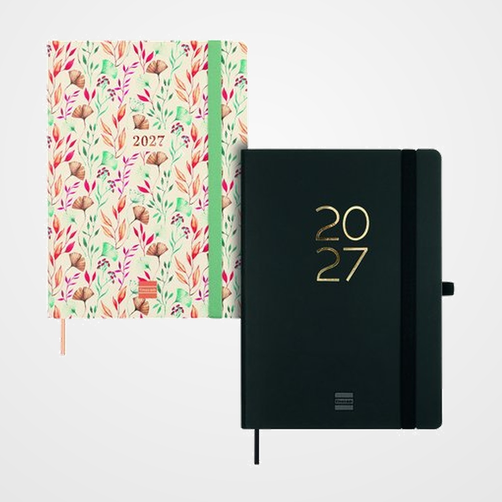 AGENDA ANUAL (2027) FINOCAM INTERNACIONAL CAPRI COSIDA tapa BLANDA con GOMA FA5 148x210 SURTIDO PACK DE 10