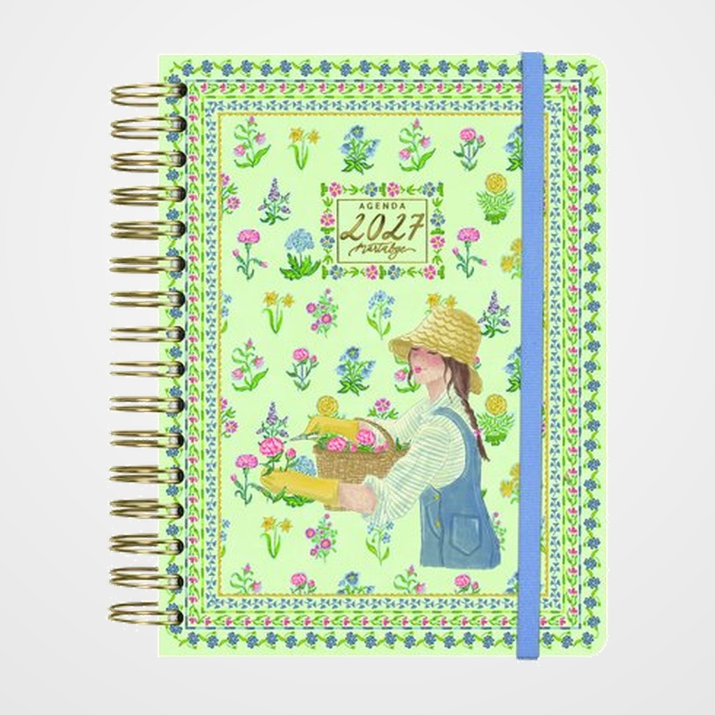 AGENDA ANUAL (2027) FINOCAM MARTABGE WIRE-O tapa EXTRA con GOMA E10 155x212 D/P AZUL