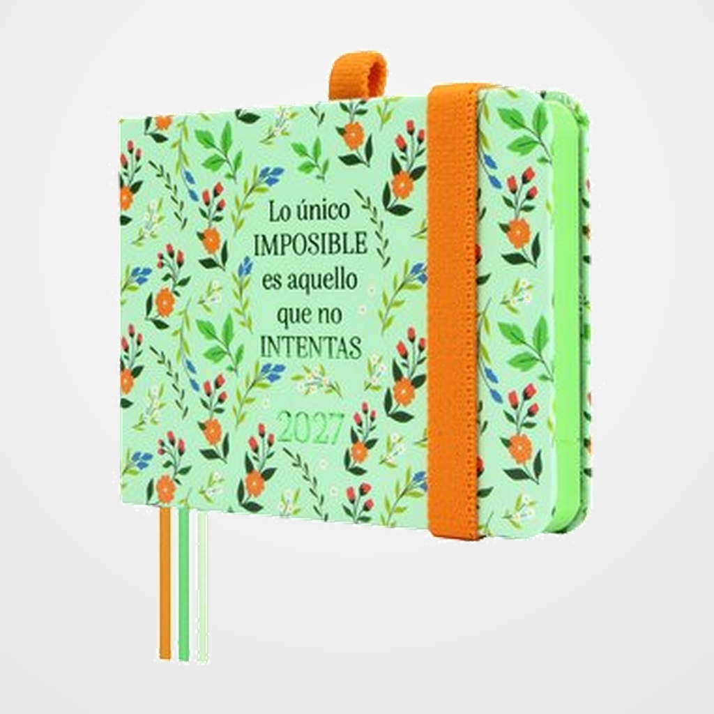AGENDA ANUAL (2027) FINOCAM MINIMAL DESIGN COSIDA tapa EXTRA con GOMA M0 73x104 S/V IMPOSIBLE