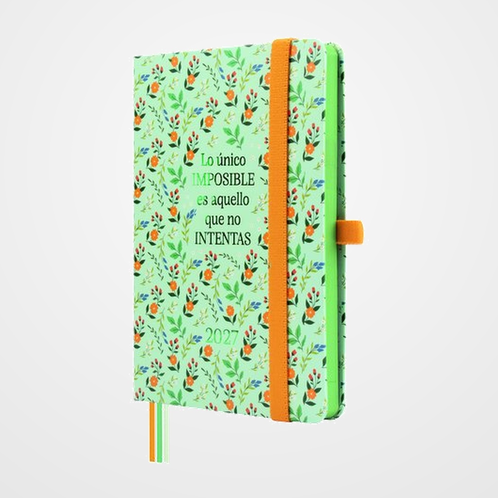 AGENDA ANUAL (2027) FINOCAM MINIMAL DESIGN COSIDA tapa EXTRA con GOMA M4 118x168 S/V APAIS. IMPOSIBLE