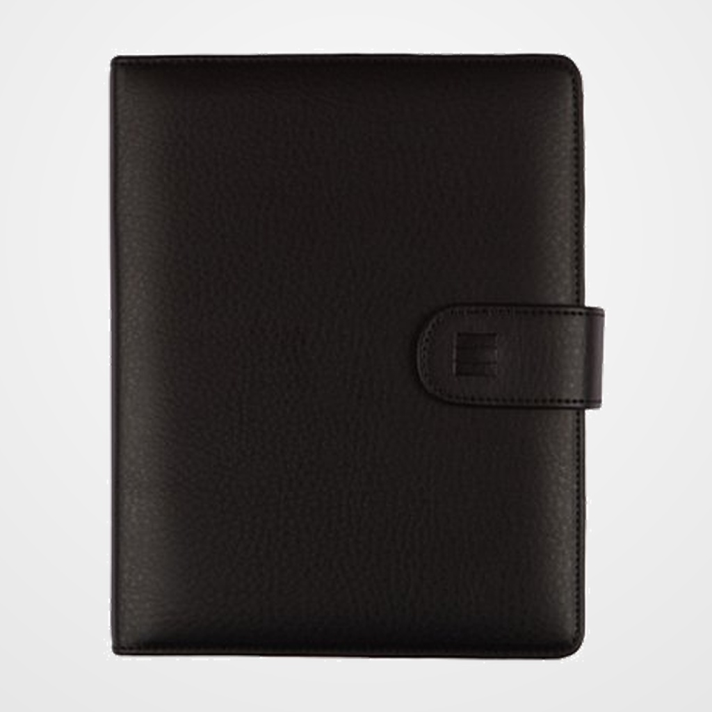 AGENDA ANUAL (2027) FINOCAM OPEN LEO 2 ANILLAS CON CUBIERTA SINTETICA con BROCHE 500 117x181 D/P NEGRO