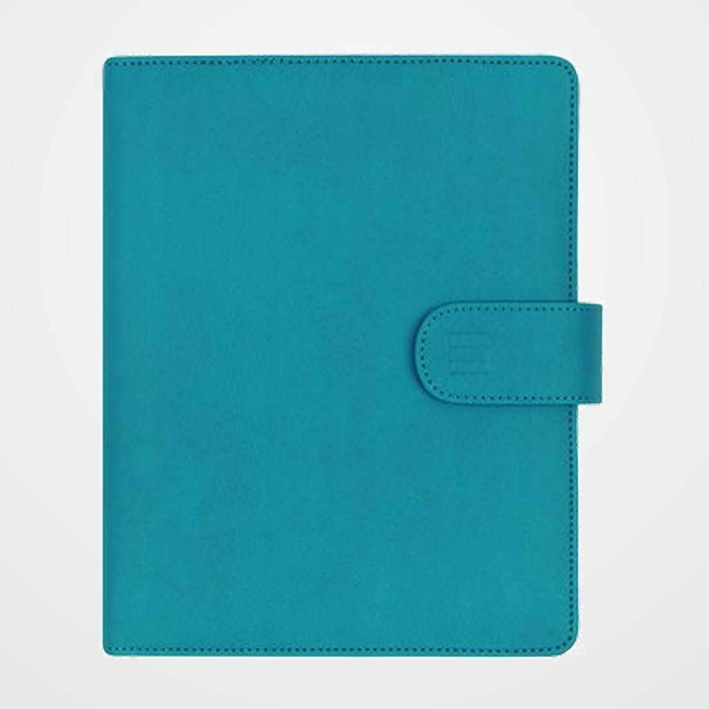 AGENDA ANUAL (2027) FINOCAM OPEN TROYA ANILLAS CON CUBIERTA SINTETICA con BROCHE 500 117x181 S/V AZUL