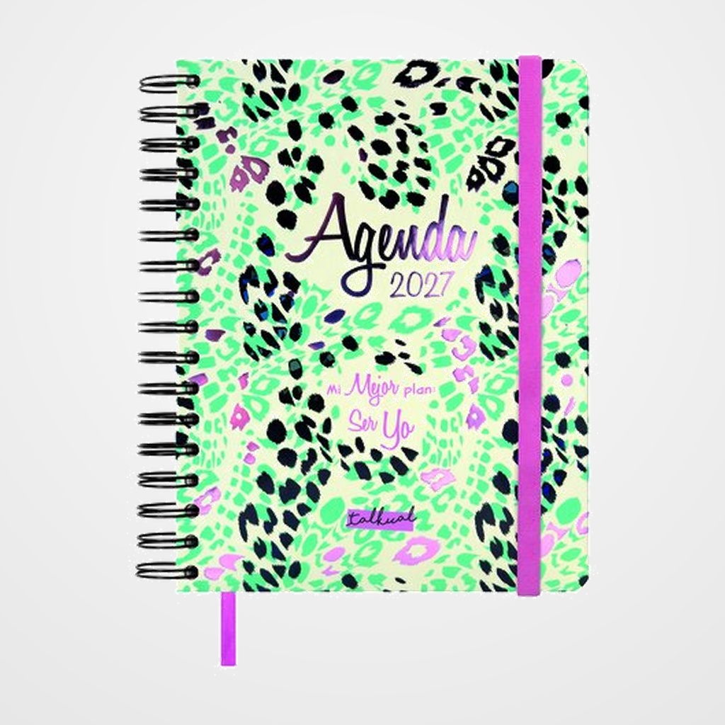 AGENDA ANUAL (2027) FINOCAM TALKUAL WIRE-O tapa EXTRA con GOMA 4º 155x217 S/V APAIS.PLAN