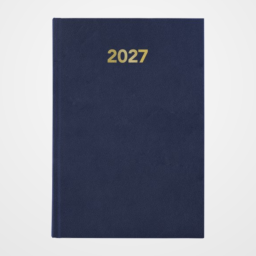 AGENDA ANUAL (2027) GRAFOPLAS BAVIERA COSIDA tapa EXTRADURA A5 210x145 D/P AZUL