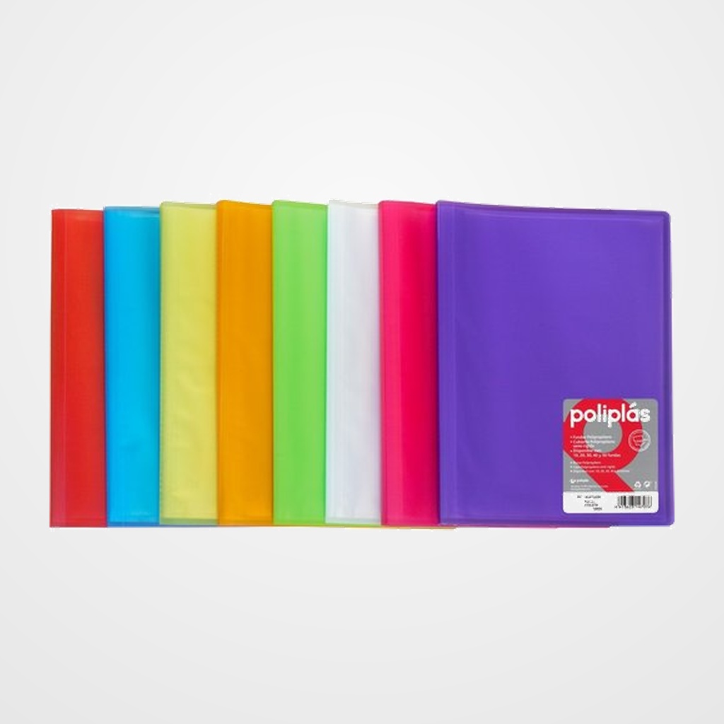 CARPETA FUNDAS (TARIFARIO) GRAFOPLAS PP FLEXIBLE POLIPLAS TRANS. A4 20 F. NATURAL