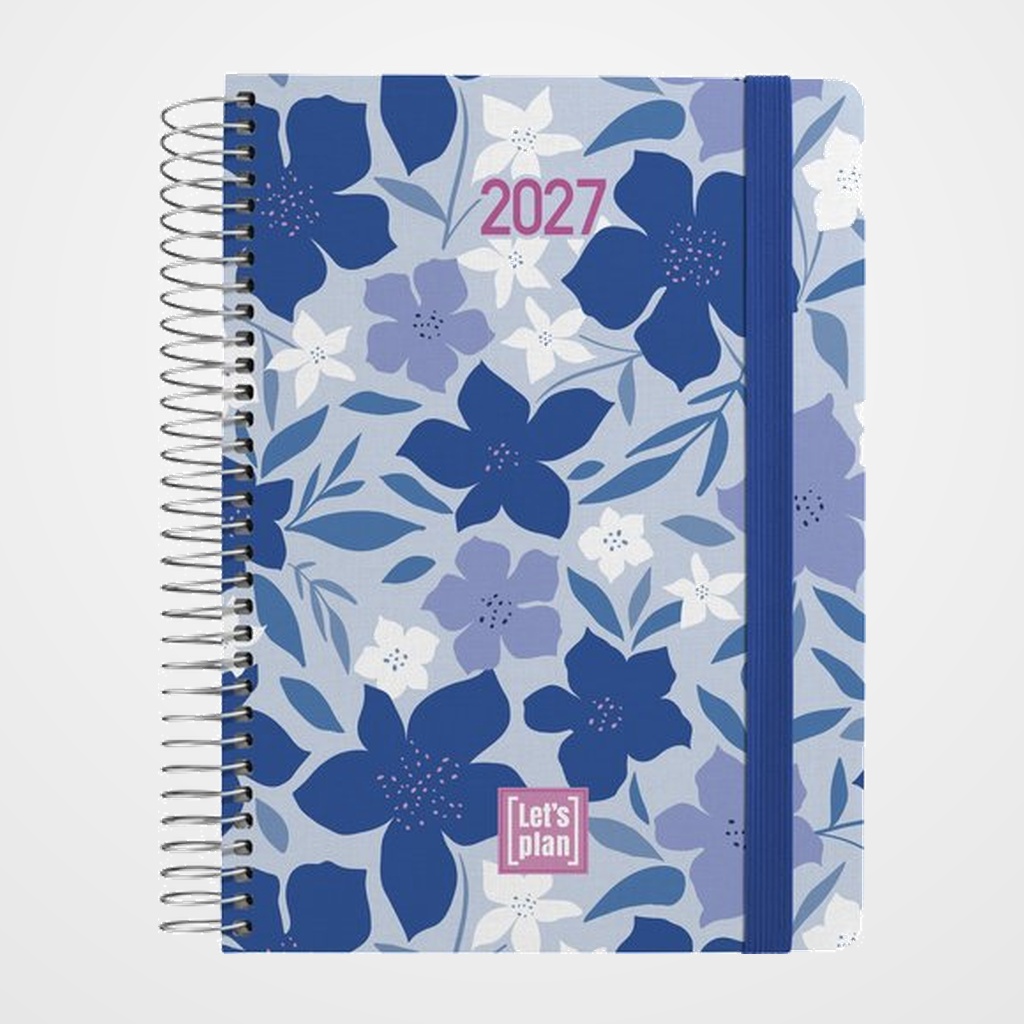 AGENDA ANUAL (2027) GRAFOPLAS DESIGN ESPIRAL tapa EXTRA con GOMA A5 210x150 D/P DREAMY