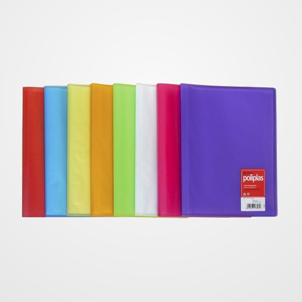 CARPETA FUNDAS (TARIFARIO) GRAFOPLAS PP FLEXIBLE POLIPLAS TRANS. A4 40 F. ROJO