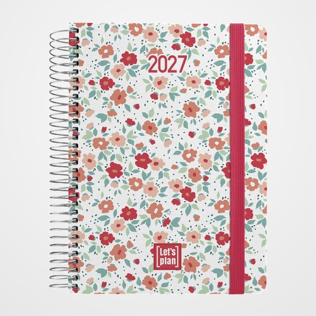AGENDA ANUAL (2027) GRAFOPLAS DESIGN ESPIRAL tapa EXTRA con GOMA A5 210x150 D/P ENERGY