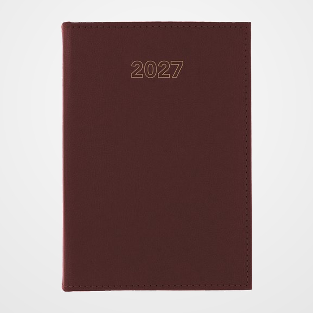 AGENDA ANUAL (2027) GRAFOPLAS ZURICH COSIDA tapa ACOLCHADA 240x165 D/P BURDEOS